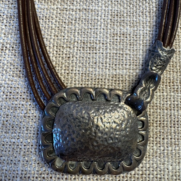 Silpada Sterling Silver Hammered Pendant Necklace - Picture 2 of 5